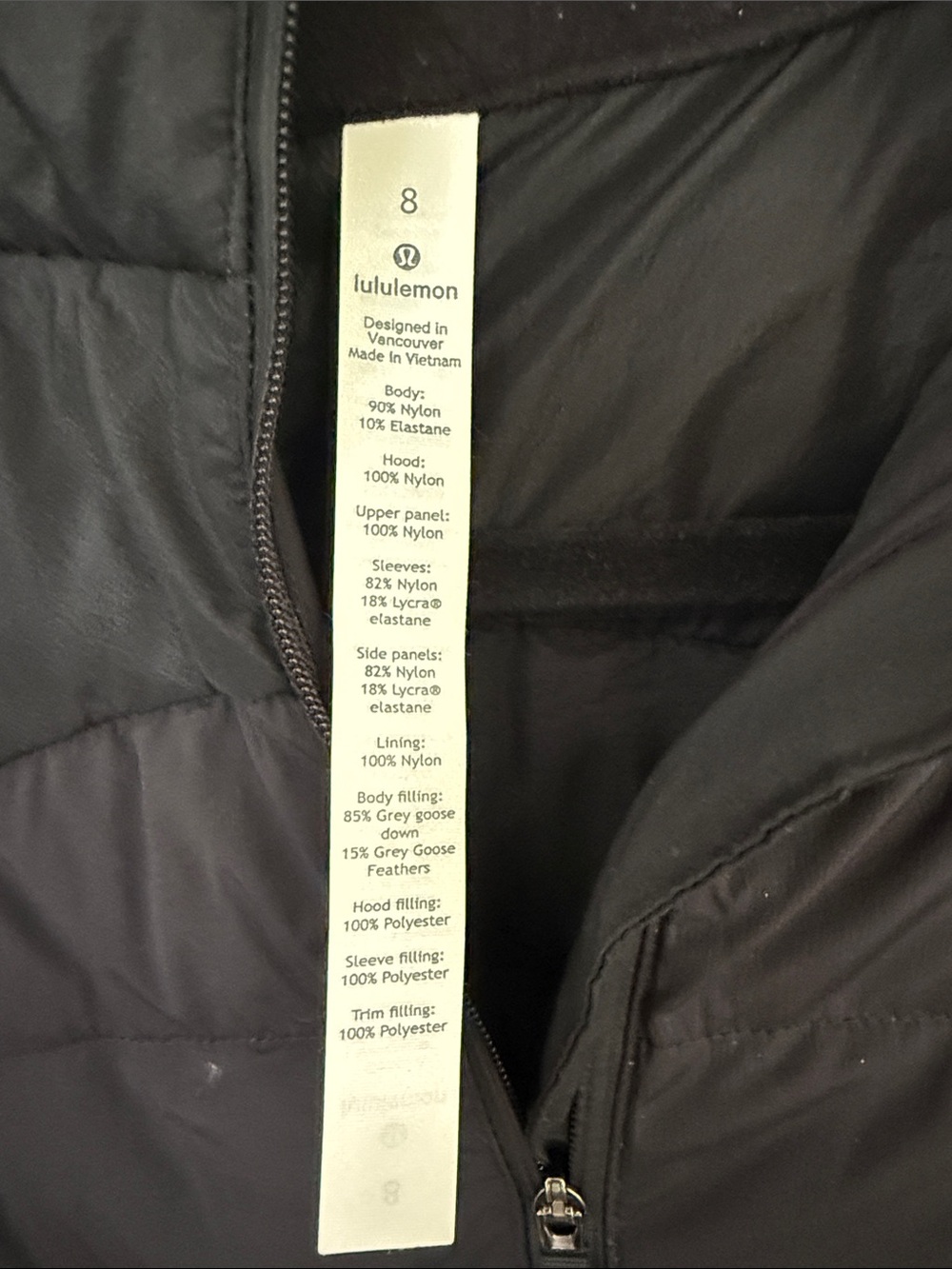 lululemon athletica Black Hooded Puffer Jacket - Picture 3 of 6